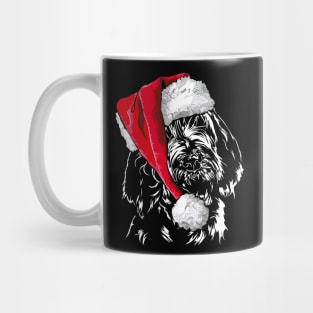 Funny Italian Spinone Santa Christmas dog Mug